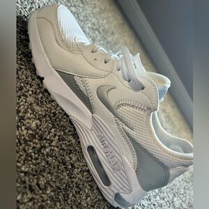 Nike Air Max White and Grey Mesh Sneakers
